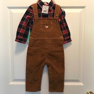 Crown & Ivy Corduroy Overall 2-piece Set